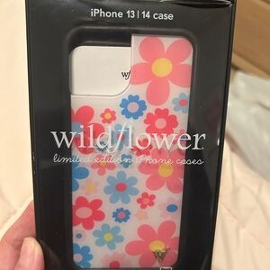 Wildflowers Floral iPhone Case in Pink, Blue & Yellow